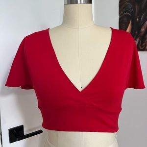 Red Backless Top H&M size S